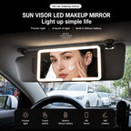 Rechargeable Car Makeup Mirror with LED Lights