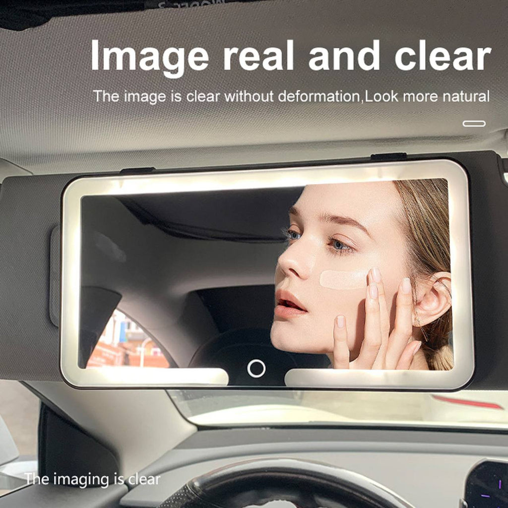 Rechargeable Car Makeup Mirror with LED Lights