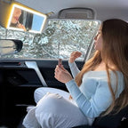 Rechargeable Car Makeup Mirror with LED Lights