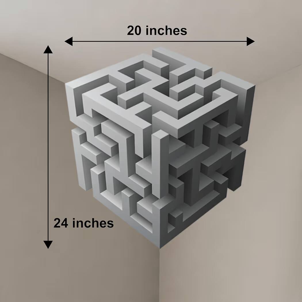 3D Cube Wall Sticker | Cube Illusion Corner Wall Sticker